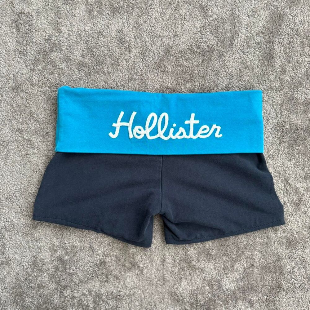 Y2k Hollister Reworked blue fold over shorts